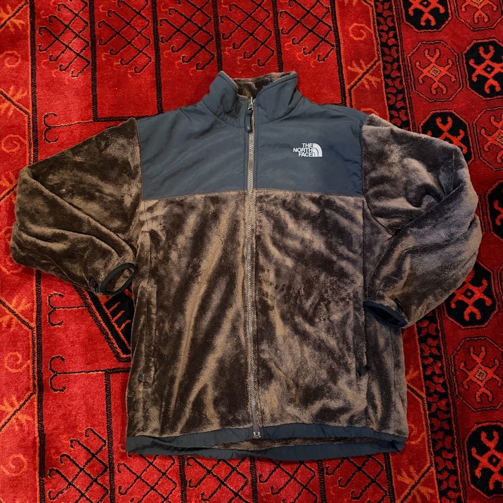 The North Face Girls Brown Osito Winter Fleece Jacket Size XL